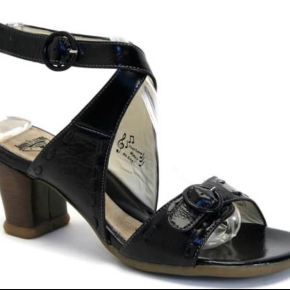 John Fluevog black Operetta Faustina women's size 7 strappy sandal - Picture 10 of 10
